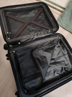 Маленький чемодан AIRTEX 245 ручная кладь на 40 л весом 2,3 кг из полипропилена Антрацит 245-14